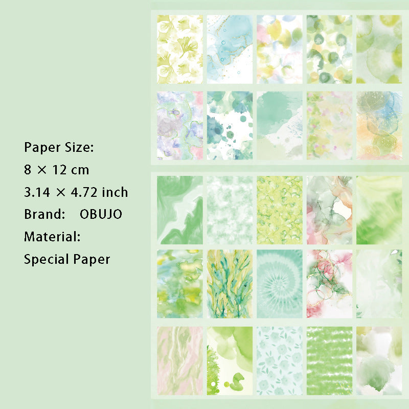 50 Sheets Watercolor Scrapbook Paper LGYC