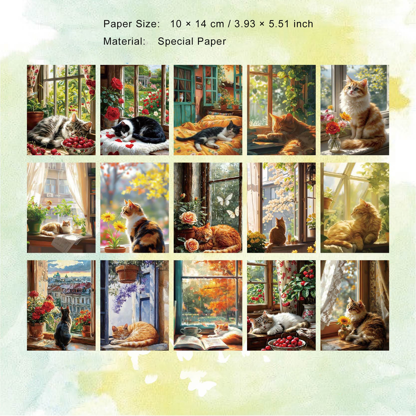 30 Pcs Window Theme Scrapbook Paper CWXL