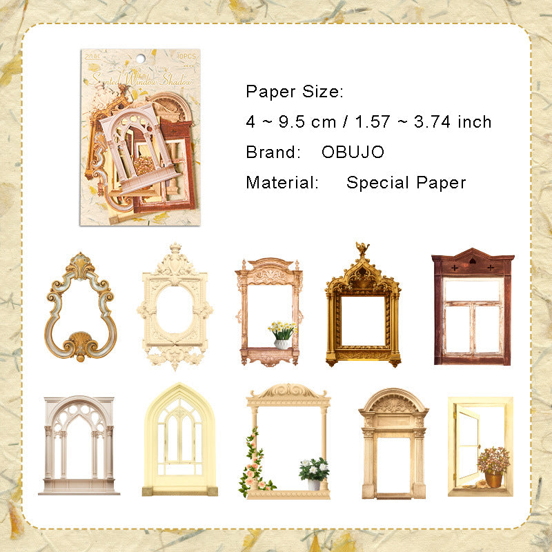 10 Pcs Windows Theme Scrapbook Paper JSZC