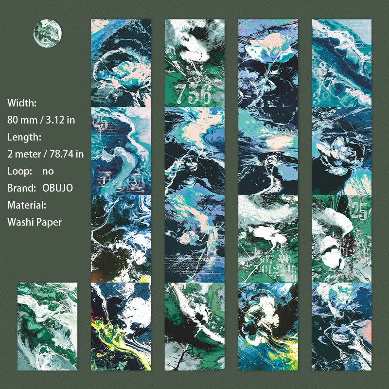 1 Roll Black Gothic Washi Tape CSAT