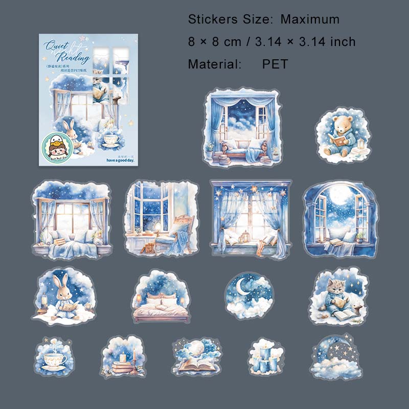 30 Pcs Girl Roon PET Stickers JMYD