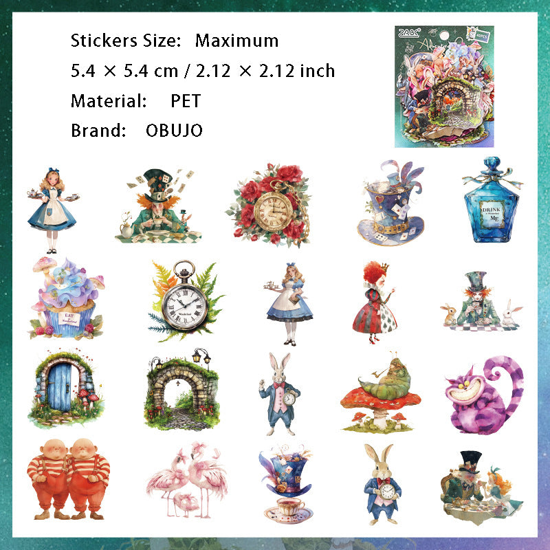 40 Pcs Fairy World PET Stickers QHZL