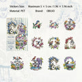 20 Pcs Floral Gadgets PET Stickers MAHY
