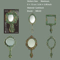 10 Pcs Vintage Mirror Jthemed Cardstock Stickers JMXL