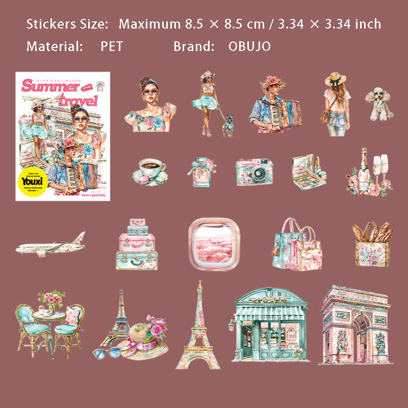 20 Pcs Travel Themed Stickers XRLC