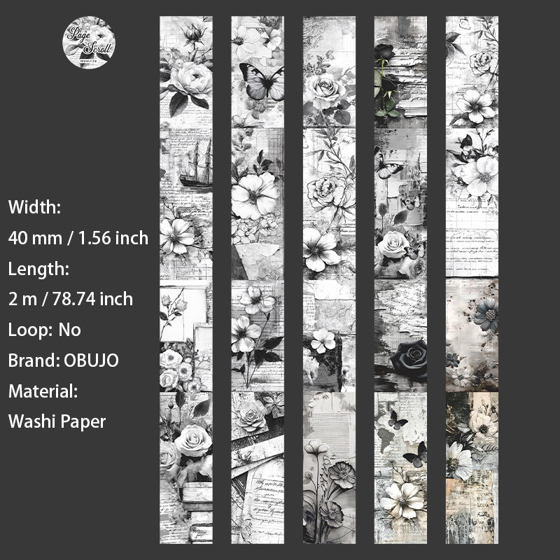 1 Roll Vintage Newspaper Washi Tape SYJC