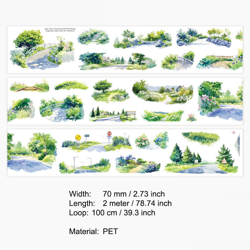 1 Roll Garden Theme PET Stickers Tape LYJCJJ