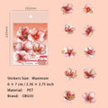 20 Pcs Flower Petal PET Stickers HWHY