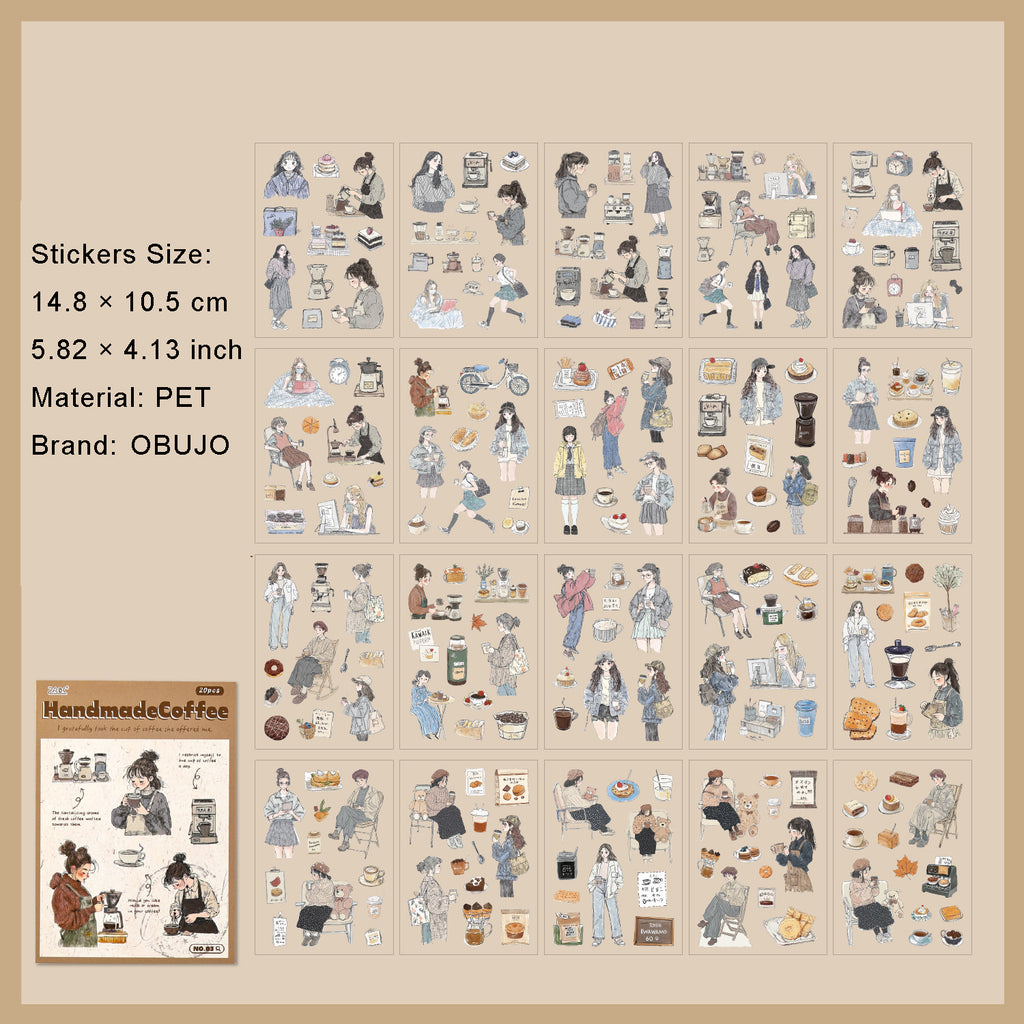 20 Sheets School Lifestyle PET Stickers SXNH