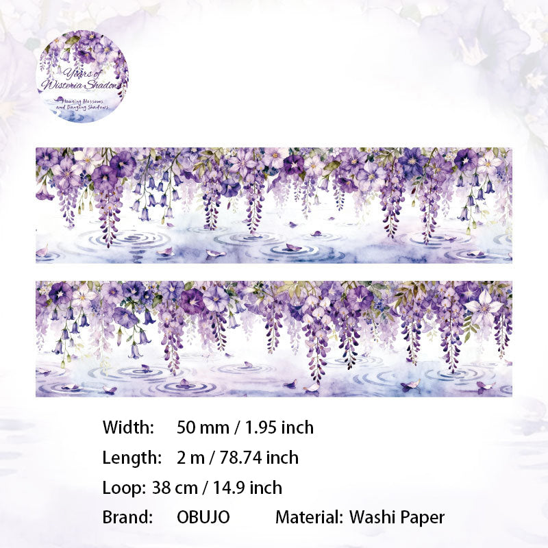1 Roll Seasonal Flower Vine Washi Tape FHLY
