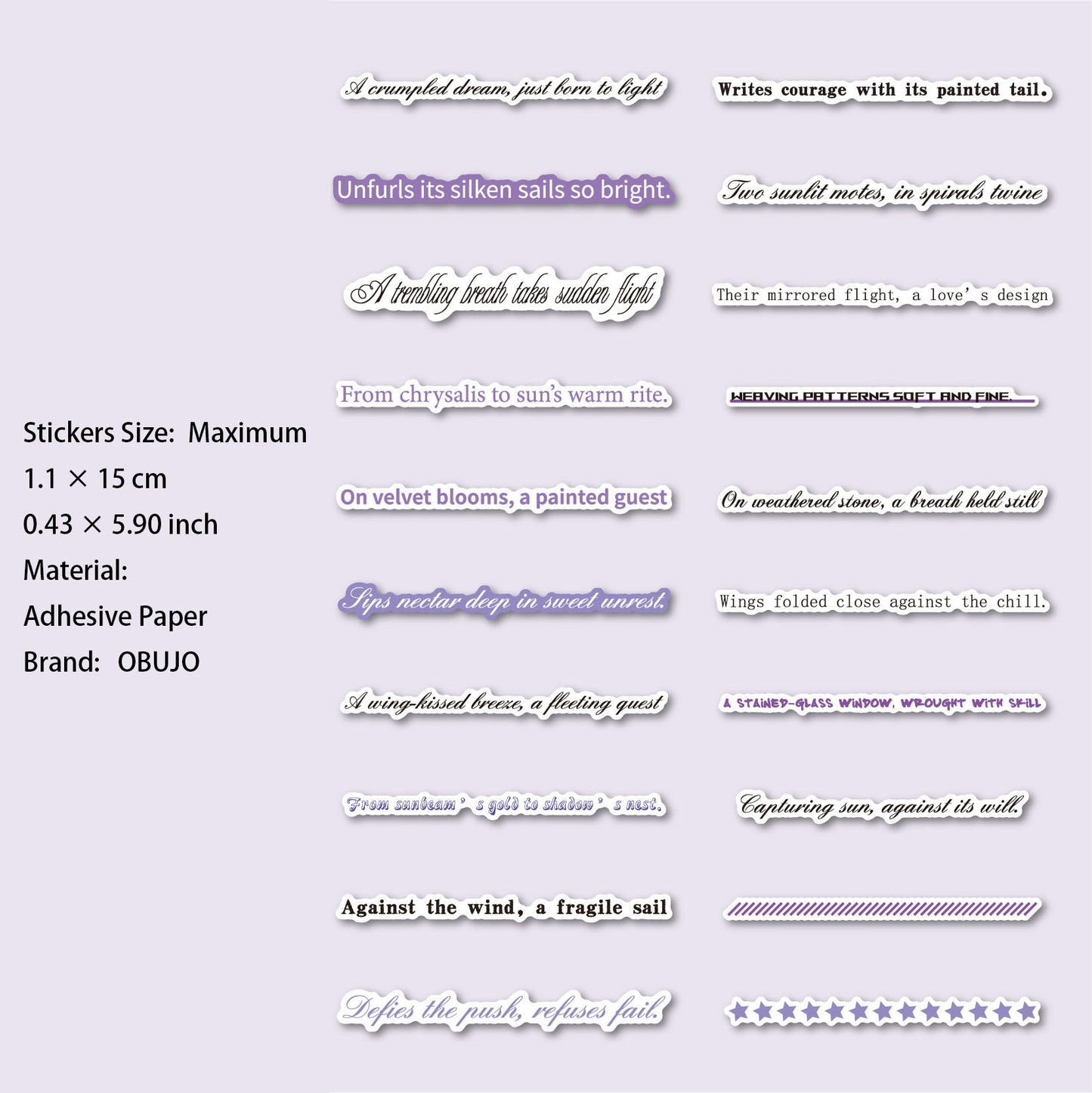 40 Pcs Creative Quote Stickers ZYJX