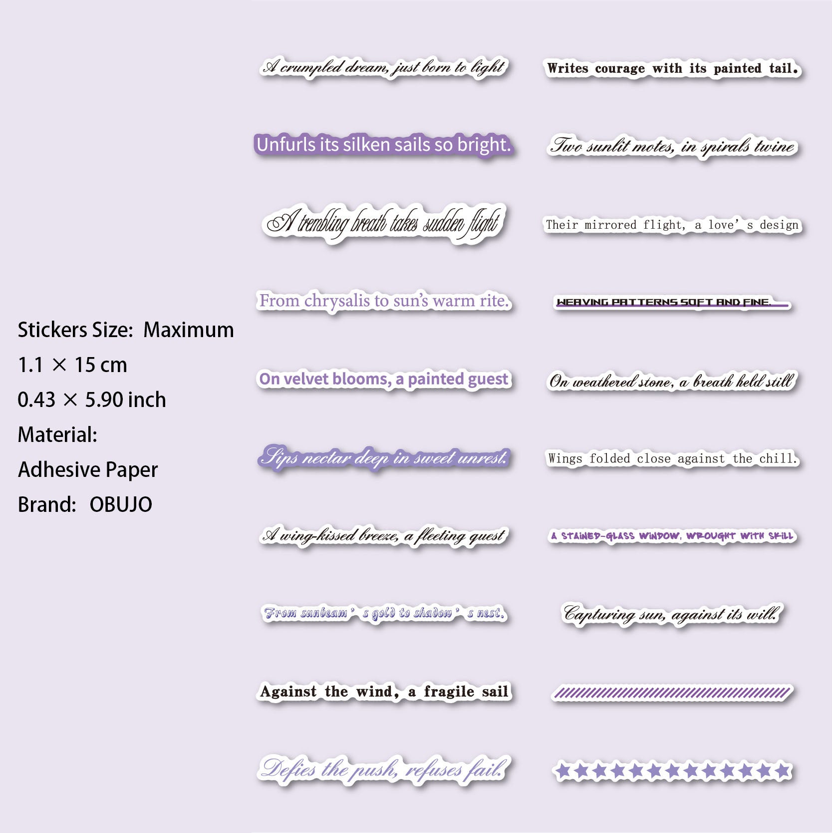 40 Pcs Creative Quote Stickers ZYJX