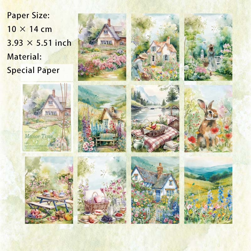 30 Sheests Camping Picnic Scrapbook Paper FYZR