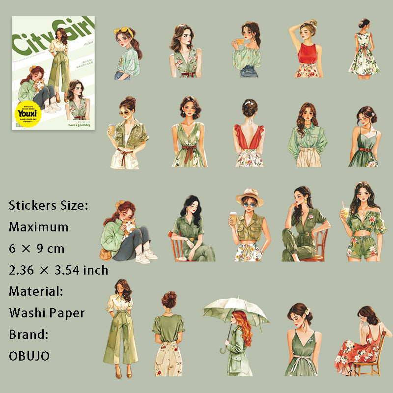 20 Pcs Urban Girl Stickers DSNH