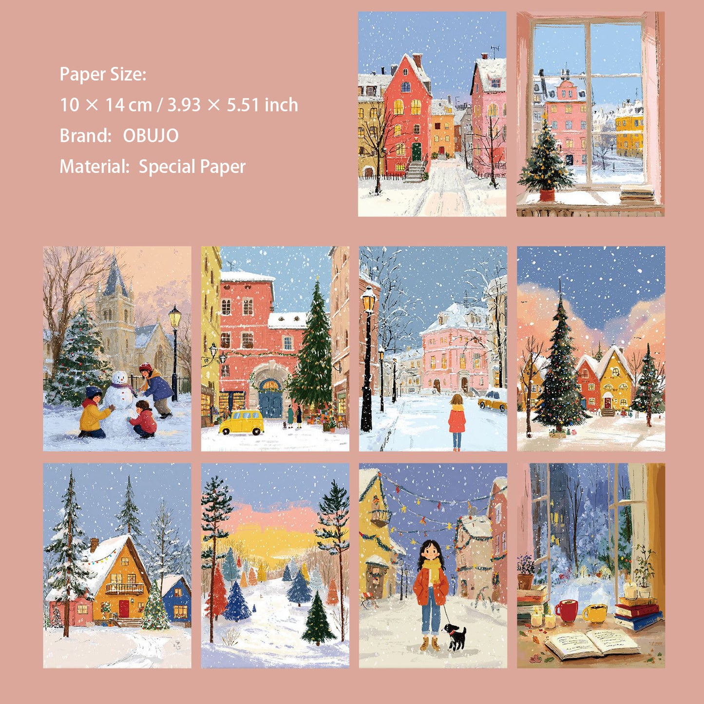 20 Pcs Christmas Night Journal Paper SDZY