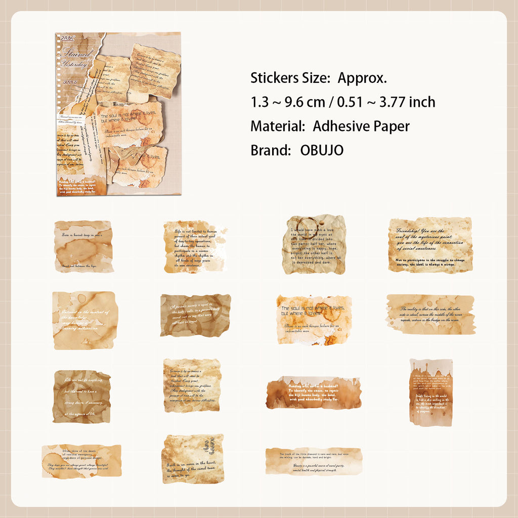 20 Pcs Vintage Letter Stickers HYXJ