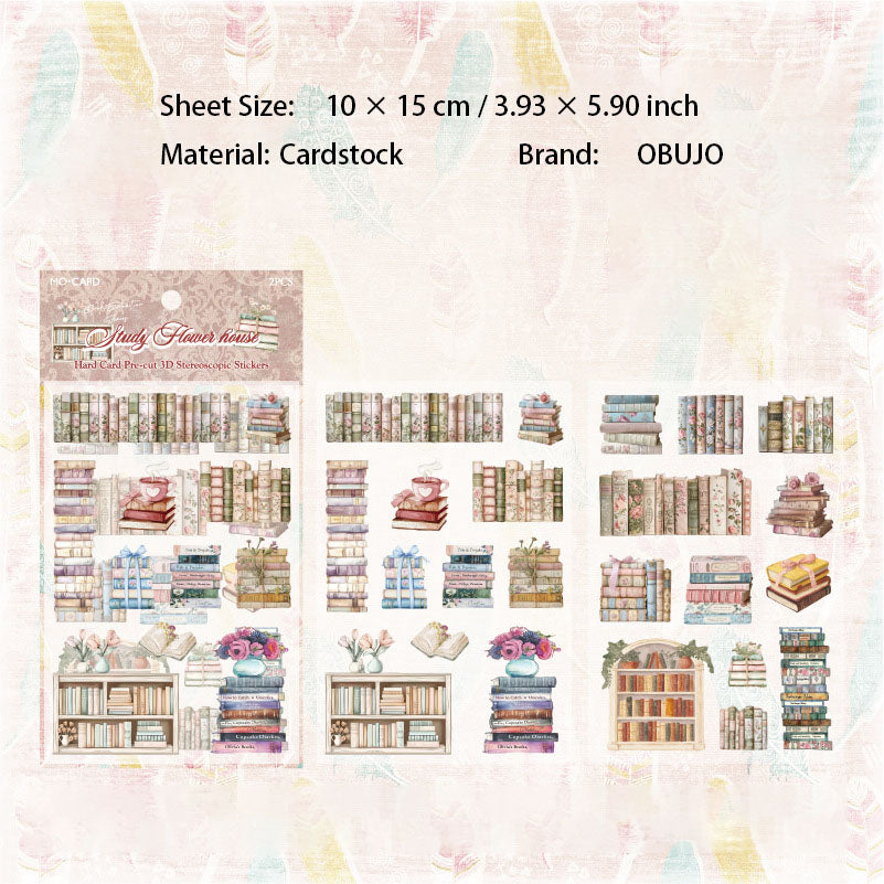 2 Sheets Reading Boolish Cardstock Stickers SJCLS