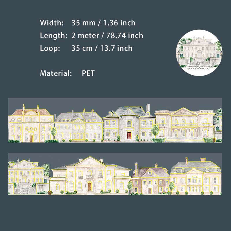 1 Roll House Town PET Tape XJXJ