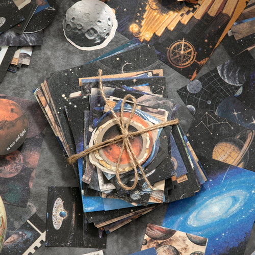 100PCS Vintage Galaxy Journal Paper VMP13