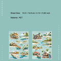 2 Sheets Travel Landscape PET Stickers ZMLC