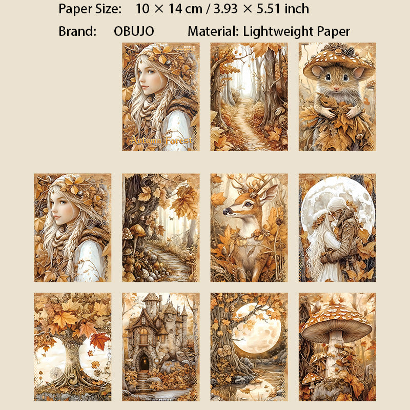 30 Pcs Fairy Autumn Journal Paper QLJM