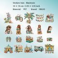 20 Pcs Summer Life Cardstock Stickers BKSYXT