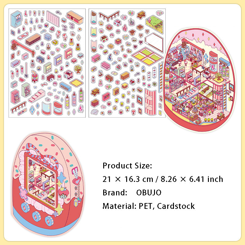 3D Shop Store Scene DIY Stickers Kit XJLSA