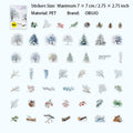 50 Pcs Seasonal Tree Leaf PET Stickers SDSJ