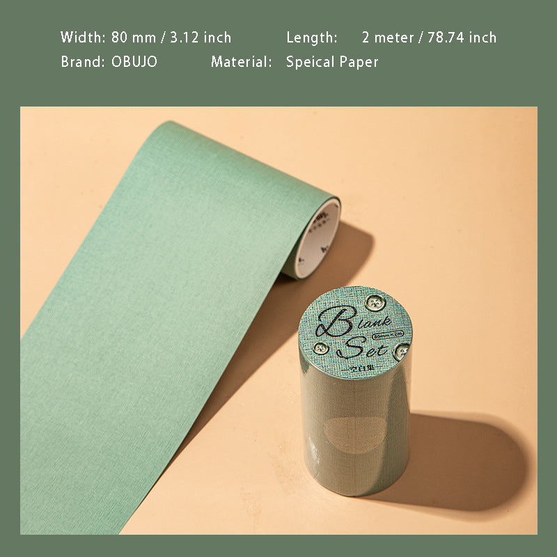 1 Roll Vintage Color Blank Paper KBJX