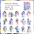 30 Pcs Flower Girl PET Stickers CYQG