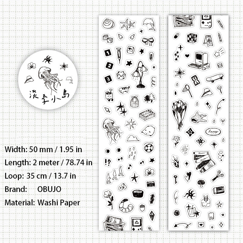 1 Roll Cute Planner Stickers Tape MNTY
