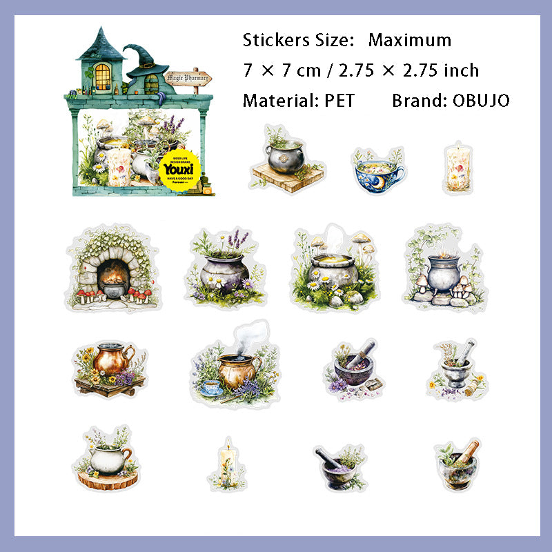 15 Pcs Magical Potion PET Stickers MFYF