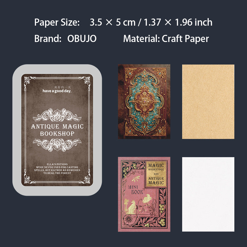 2 Pcs Mini Vintage Junk Journal Notebook GDMFSF, 100 Sheets