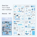 4 Sheet Creative Journal PET Stickers YJQX