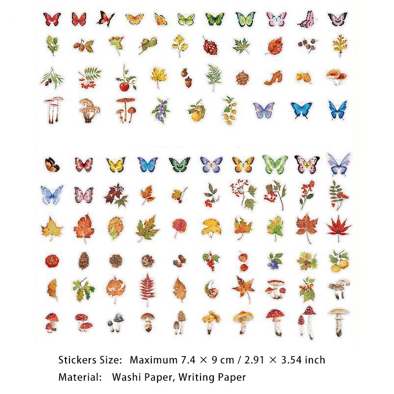 200 Pcs Vintage Journal Stickers and Paper SYCS