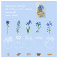 15 Pcs Flower Bottle PET Stickers CHRM