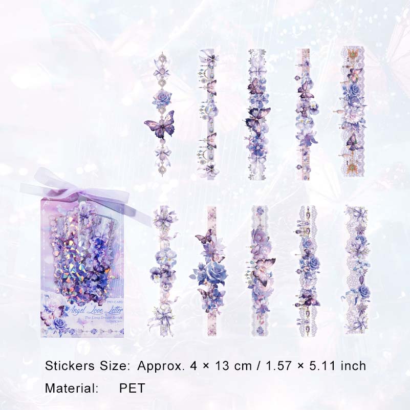 20 Pcs Shell Light Flower Butterfly Stickers YCMJ