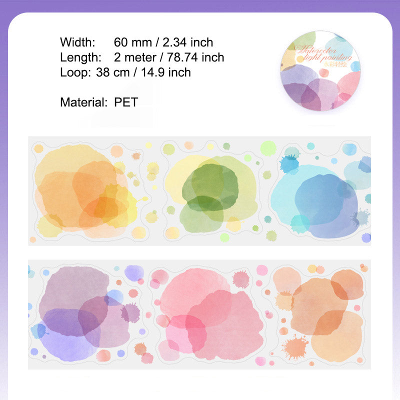 1 Roll Watercolor Stickers Tape SCQH
