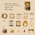 30 Pcs Vintage Window PET Stickers CJLY