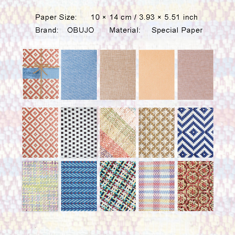 24 Pcs Fabric Texture Journal Paper ZJTB