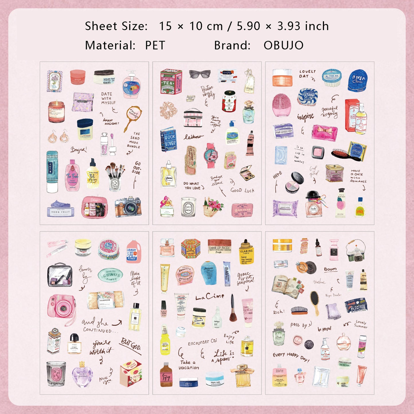 6 Sheets Life Style Planner Stickers SHXZ