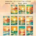 10 Pcs Sunset PET Stickers KZDRL