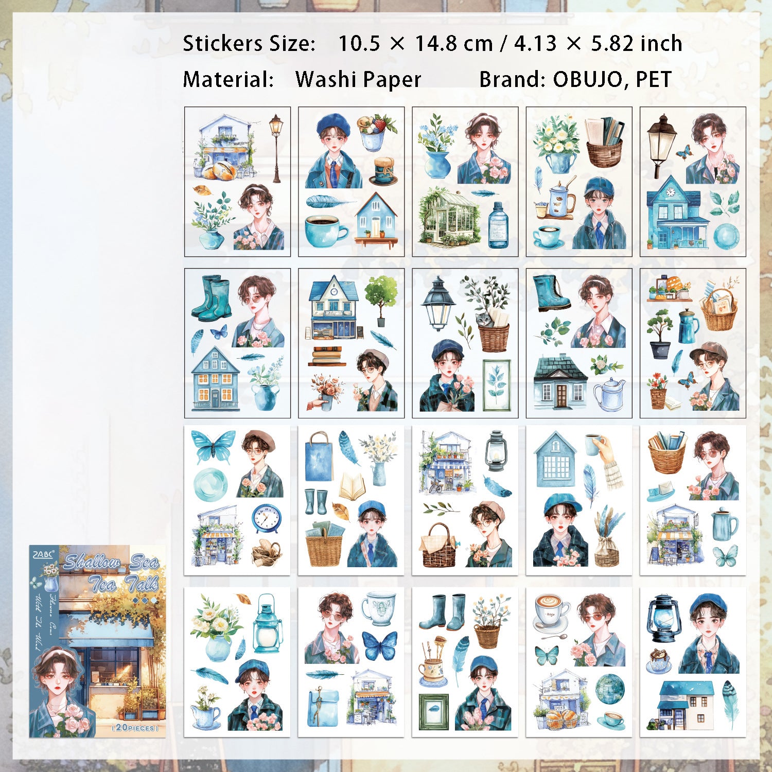 20 Sheets Lifestyle Girl Stickers Book HXFL
