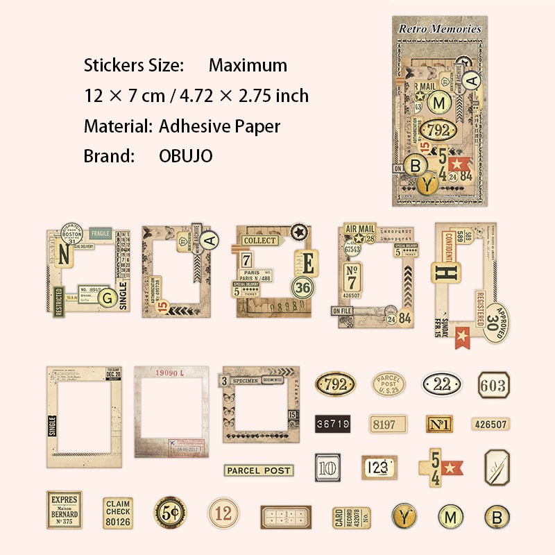 30 Pcs Vintage Junk Journal Stickers FGJY