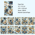 20 Sheets Fantasy Vintage Flower Journal Paper KKFQ
