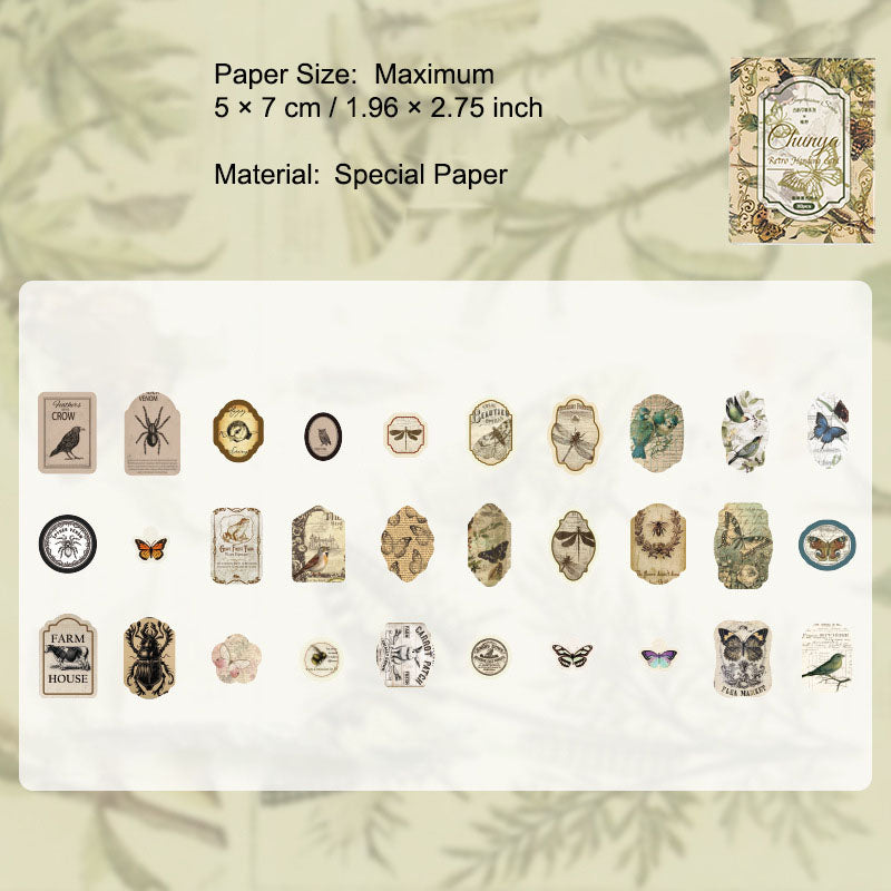30 Pcs Vintage Hang Tag Paper GUYX