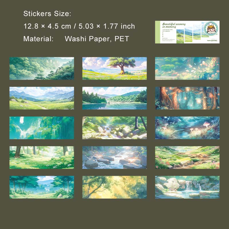 30 Pcs Natural Landscape Stickers Book JYZMJ