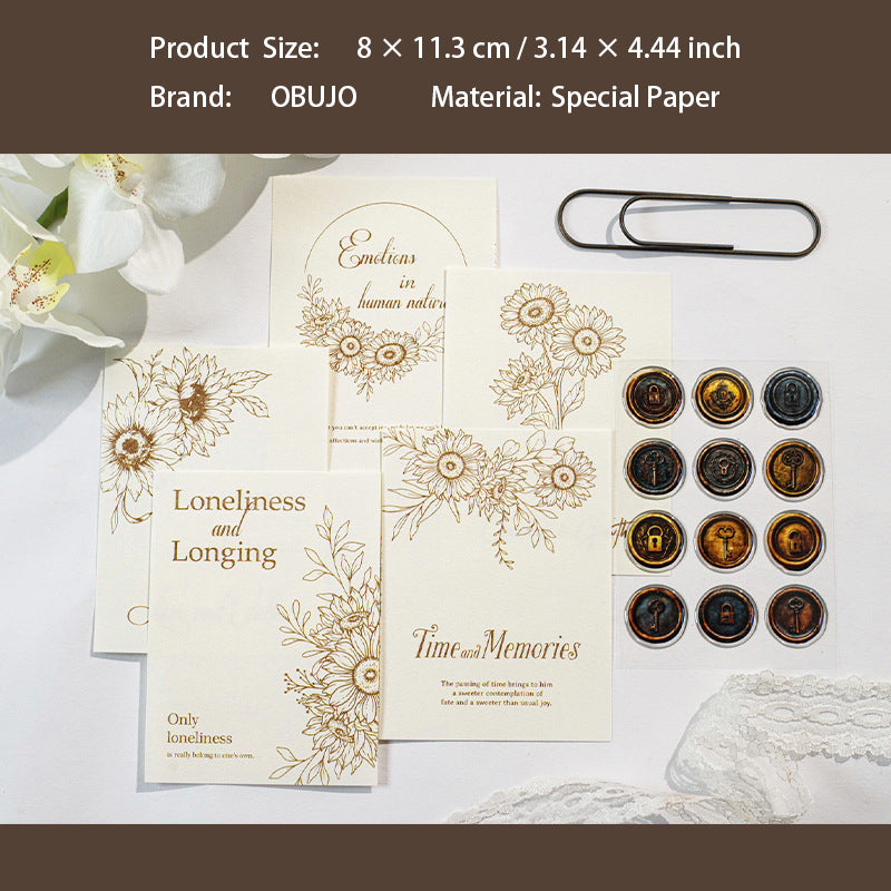 27 Pcs Vintage Journal Paper and Wax Seal Stickers WMDX
