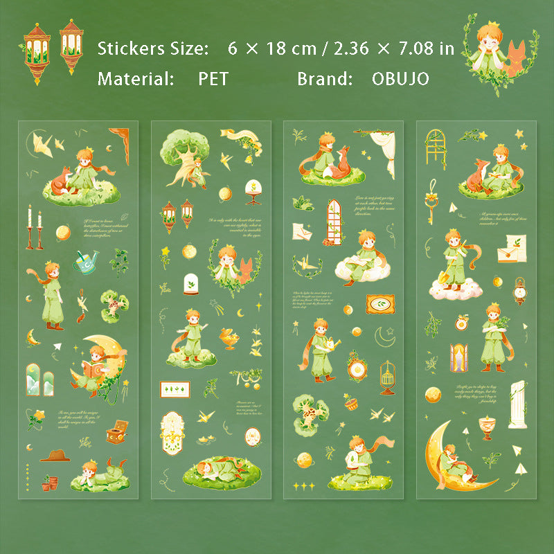 4 Sheeets Little Prince PET Stickers XHXC
