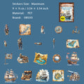 20 Pcs Ocean Explore PET Stickers HHCX